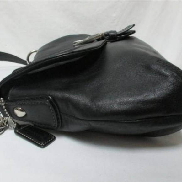 CLASSIC BLACK LEATHER SMALL COACH BAG Style F17217
Coach - Picture 6 of 9
